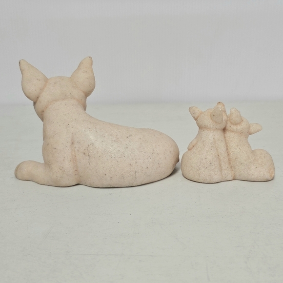 Collectible Quarry Critters Lying Down Pink Pig With Piglets Figurine Sculpture - Picture 6 of 14